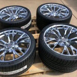 GM OEM C7 Z06 ZO6 Corvette Chrome Wheel Michelin Pilot Sport AS4 ZP Tire Package