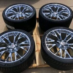 GM OEM C7 Z06 ZO6 Corvette Chrome Wheel Michelin Pilot Sport AS4 ZP Tire Package