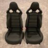 Black and red set of C7 competition seats