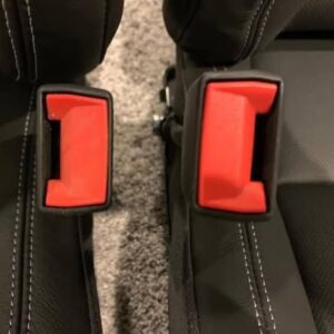 Black and red set of C7 competition seats
