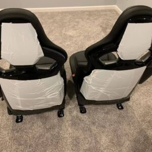 Black and red set of C7 competition seats