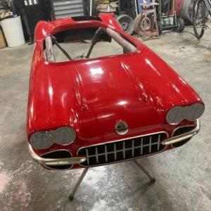 A restored Manco corvette go cart body