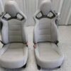 14-19 CORVETTE C7 OEM COMPETITION SPORT BUCKETS PAIR GRAY LEATHER. OEM C7 COMPETITION SEATS HEATED VENTILATED OPT KQV AE4