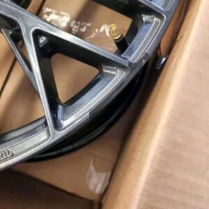 Set of stock size C8 Corvette MMR wheels in Carbon Flash
