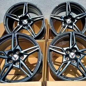 2021~2022 Chevy Corvette C8 Wheels 19" & 20" Oem Rims Satin Black