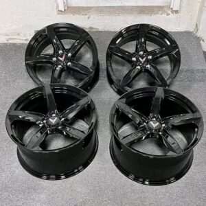 19/20" Z06 STYLE GLOSS BLACK FORGED WHEELS RIMS FITS 2020-2024 CORVETTE C8 Z51