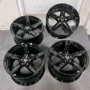 19/20" Z06 STYLE GLOSS BLACK FORGED WHEELS RIMS FITS 2020-2024 CORVETTE C8 Z51