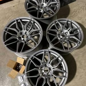Up for sale is Set of fairly used Chevrolet Corvette Z06 wheels Forged C8 OEM titanium Satin OEM (120 miles)