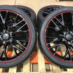 GM OEM C7 Z06 Gloss Black w/Red Pinstripe Corvette