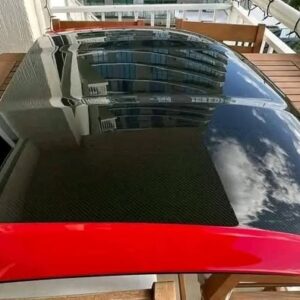 OEM Torch Red Exposed Carbon Fiber Targa Top for C7