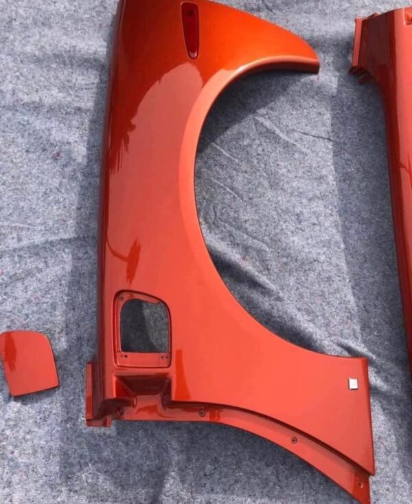Daytona Sunset Orange Metallic rear fender quarter panels for a c6 corvette - Image 4