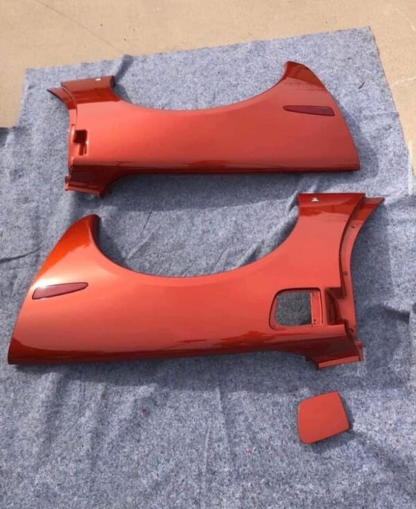Daytona Sunset Orange Metallic rear fender quarter panels for a c6 corvette - Image 6
