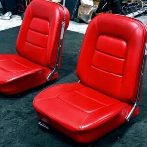 BEAUTIFUL red seats and door panels for a C2 Corvette