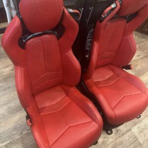 C8 Corvette GT2 Red Leather Seats Both seats
