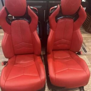 C8 Corvette GT2 Red Leather Seats Both seats