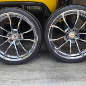 Selling a set of (4) Corvette Chrome Cup wheels, chevy factory wheels, tires, tpms.