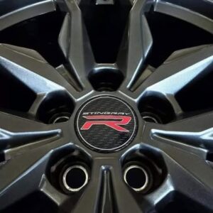 of 2023 Chevy Corvette C8 Z51 Stingray OEM 19/20" 70th Anniversary Edition forged alloy wheels with center caps