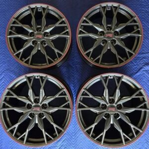of 2023 Chevy Corvette C8 Z51 Stingray OEM 19/20" 70th Anniversary Edition forged alloy wheels with center caps