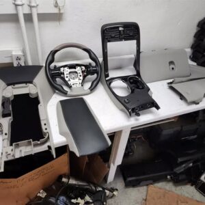 Corvette C6 Custom Titanium LEATHER Glove Box Lower Dash Console Steering Wheel