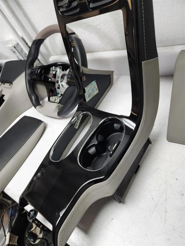 Corvette C6 Custom Titanium LEATHER Glove Box Lower Dash Console Steering Wheel - Image 8