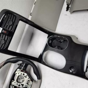 Corvette C6 Custom Titanium LEATHER Glove Box Lower Dash Console Steering Wheel