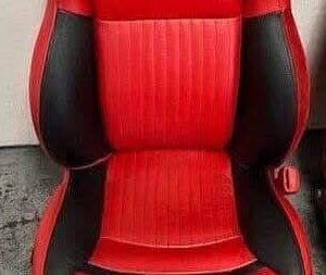97 04 Chevrolet Corvette C5 Seats Red Black Leather Driver Passenger GM Power