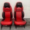 97 04 Chevrolet Corvette C5 Seats Red Black Leather Driver Passenger GM Power