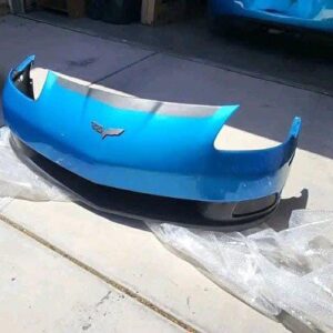 Base C6 Corvette front bumper cover in Jetstream Blue