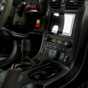 C6 corvette 2005-13 radio bezel/ center console for sale wrapped in carbon fiber