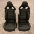 Black and red set of C7 competition seats